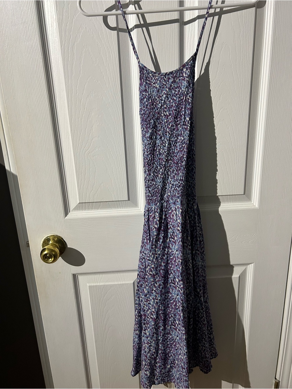 Kimchi Blue Purple Multi-Print Spaghetti-Strap Maxi Dress